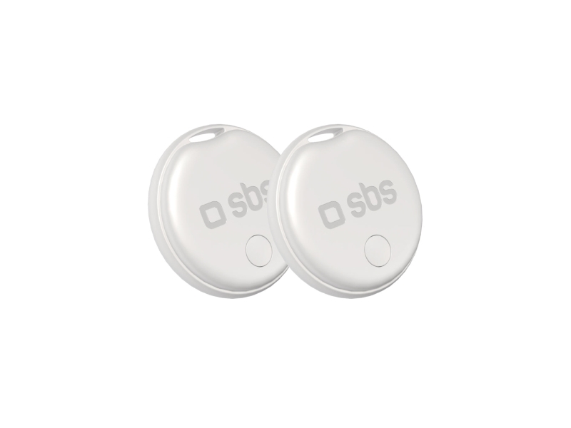 SBS Track My Circle locator compatible with Apple Find My set of 2 - white