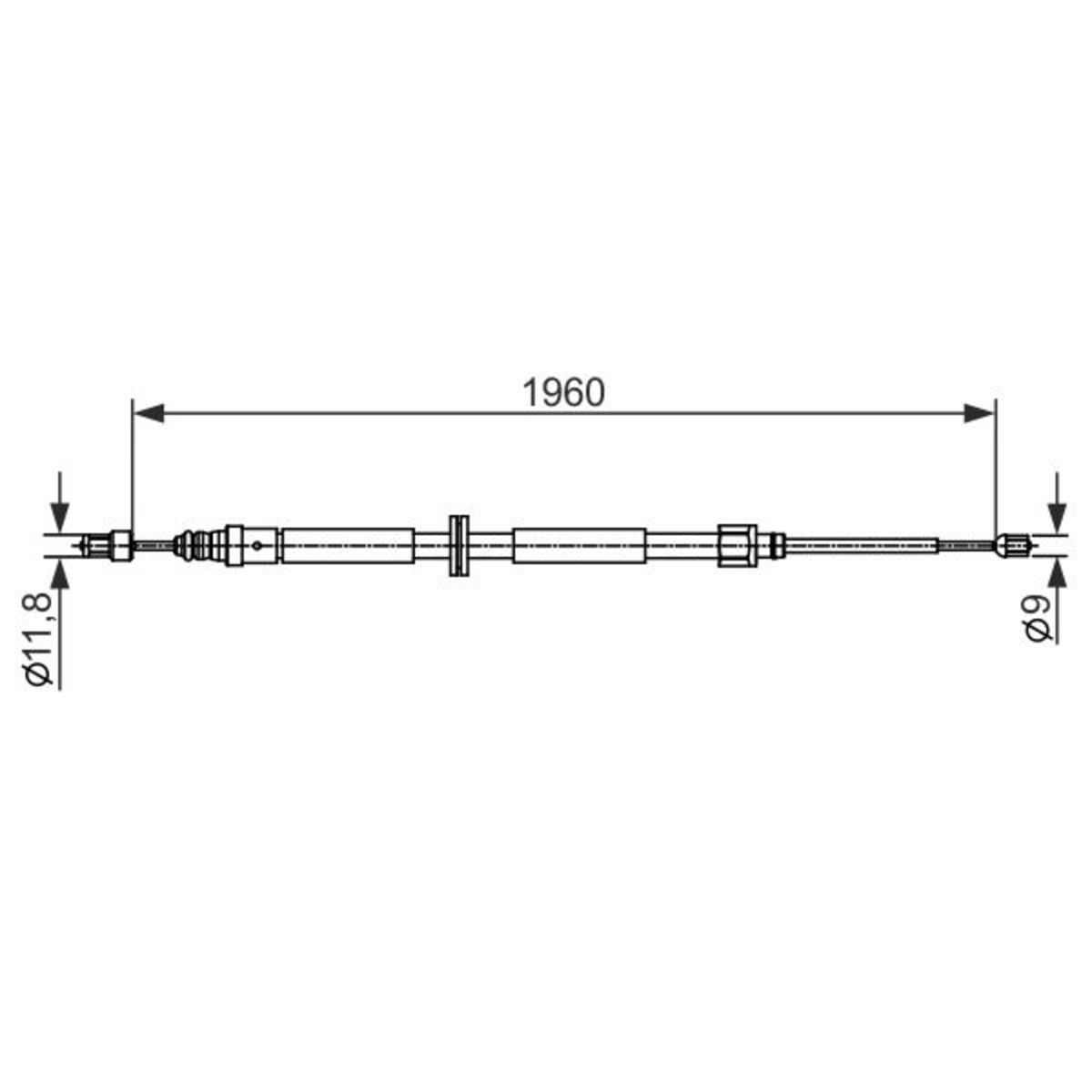 Vaijeri, seisontajarru BOSCH 1 987 482 432