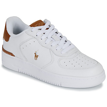 Polo Ralph Lauren Matalavartiset tennarit 'MASTERS CRT' ruskea / offwhite