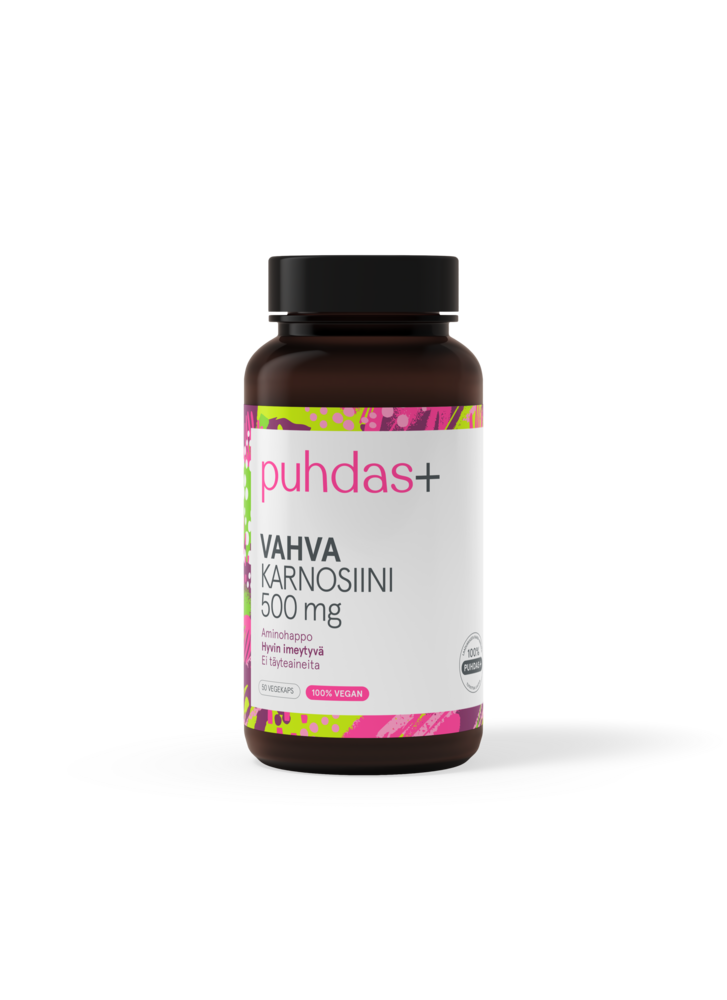 Puhdas+ Vahva Karnosiini 500 mg 50 vegekaps