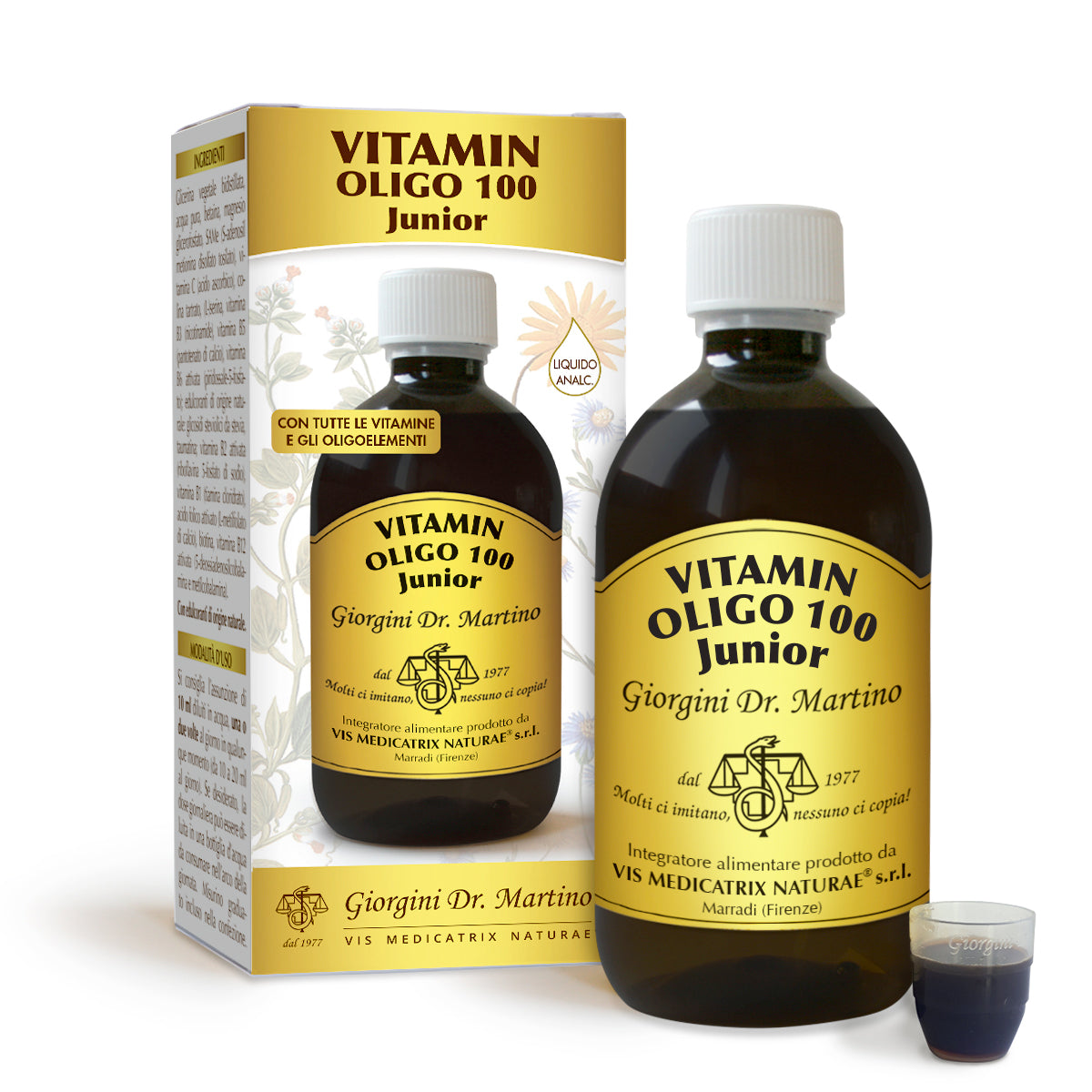 Dr Giorgini Vitamin Oligo 100 Junior Liquido Analcoolico 500ml — Integratore