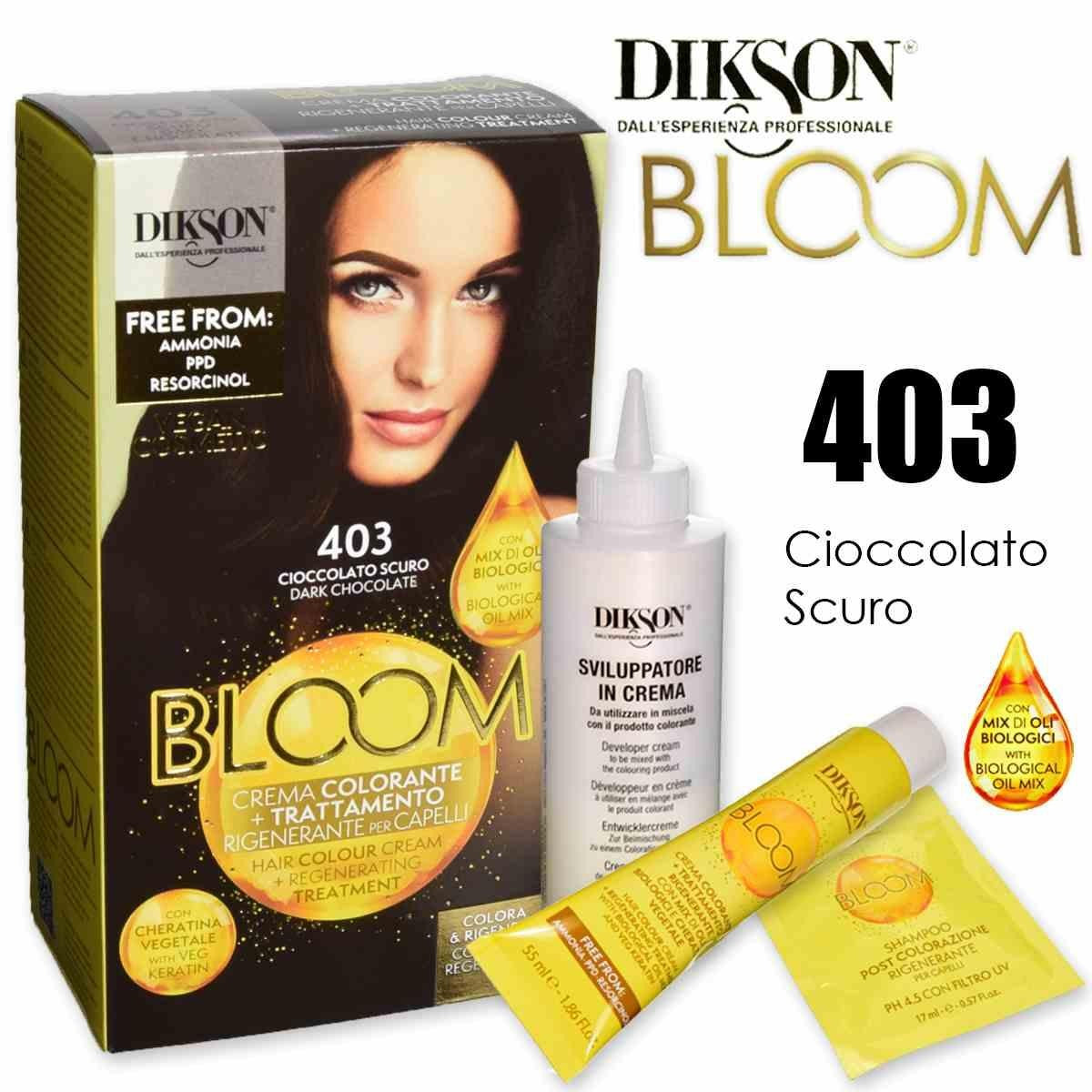 Dikson Bloom Värivoide Keratiinilla 403 Tumma Suklaa