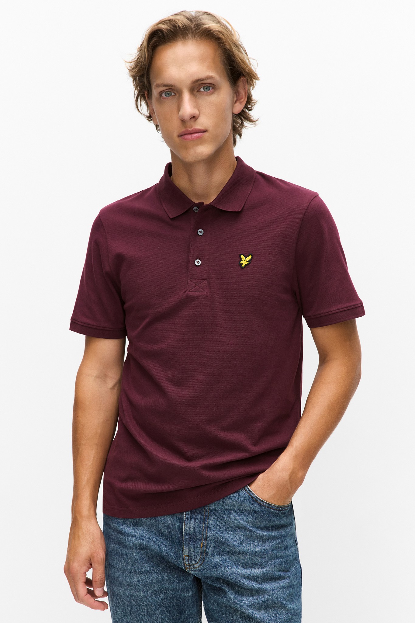Lyle & Scott Paita keltainen / burgundin punainen