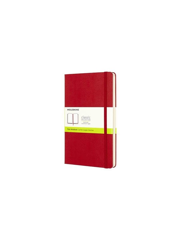Moleskine Large Plain Hardcover Notebook Scarlet Red