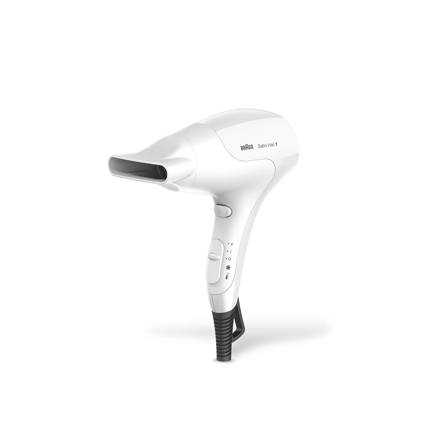 Braun Satin Hair 1 Power Perfection Hair Dryer with Styling Nozzle HD180 White