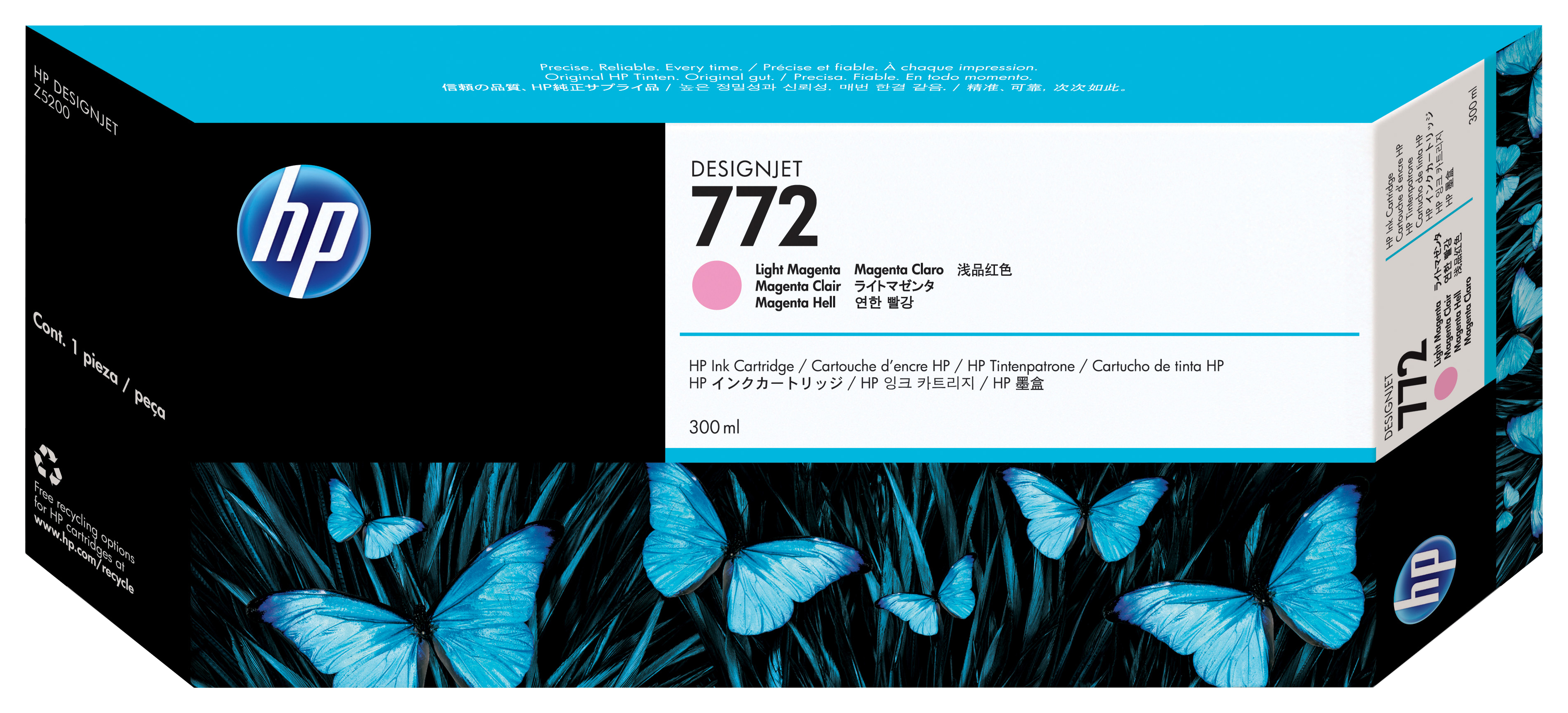 HP 772 -mustekasetti, 300 ml, vaaleanmagenta