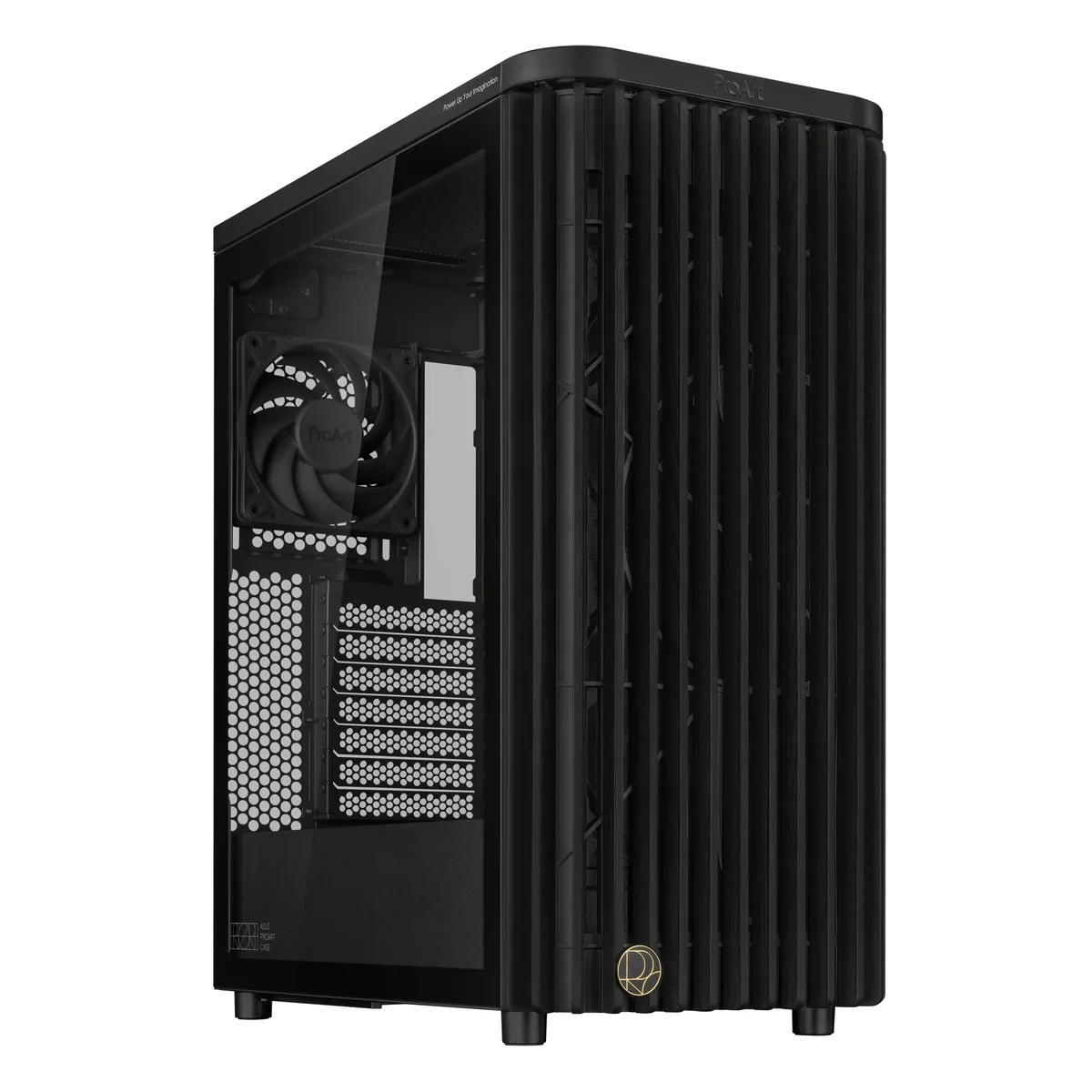 ASUS ProArt PA401 Wood Edition-miditornikotelo ikkunalla, musta