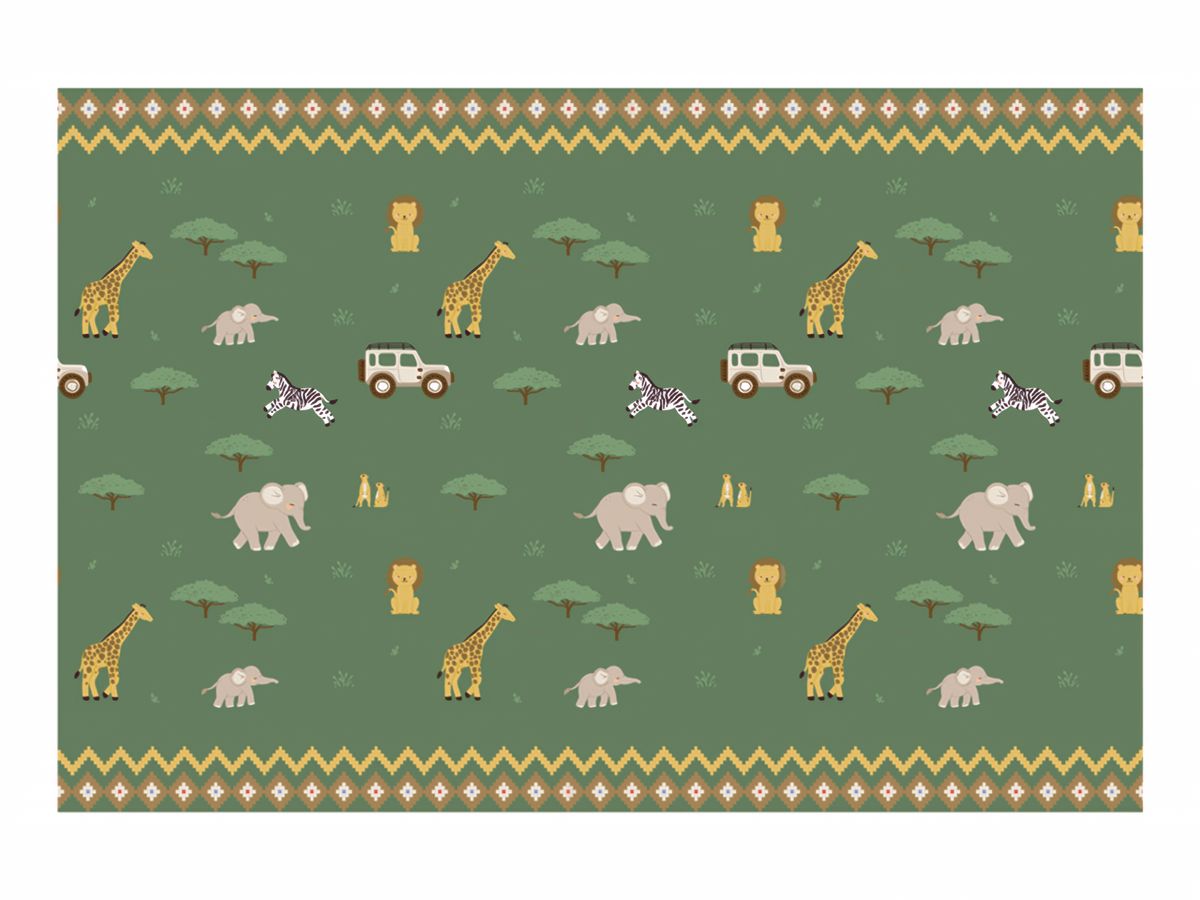 Pöytäliina - Safari-kuosi, 180 x 120 cm