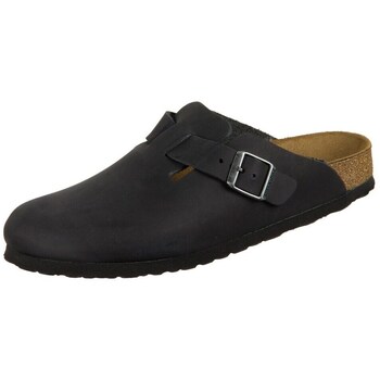 Birkenstock Boston Natural Leather Oiled Narrow Black