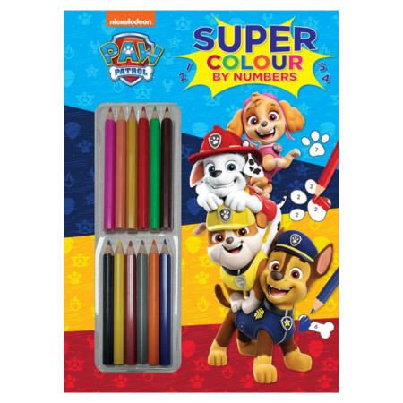 PAW Patrol Super Väritä Numeroiden Mukaan Kirja