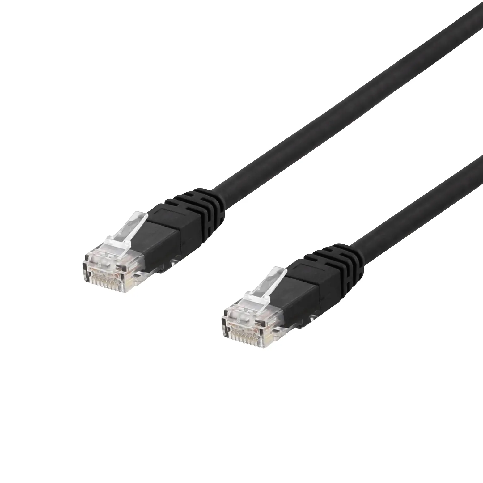 DELTACO U/UTP Cat6a laitekaapeli, 5m, 500MHz, LSZH, musta