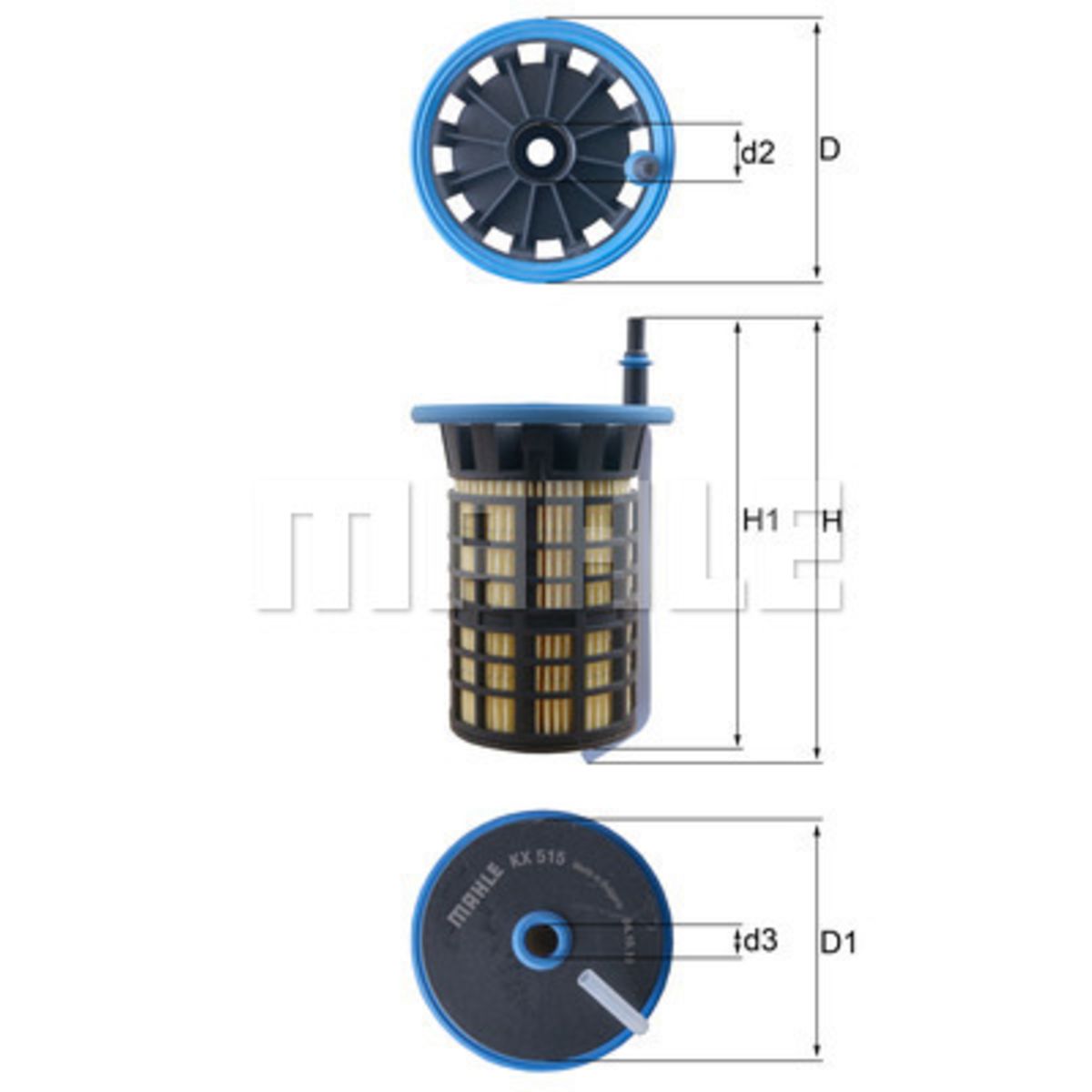 Polttoainesuodatin MAHLE KX 515