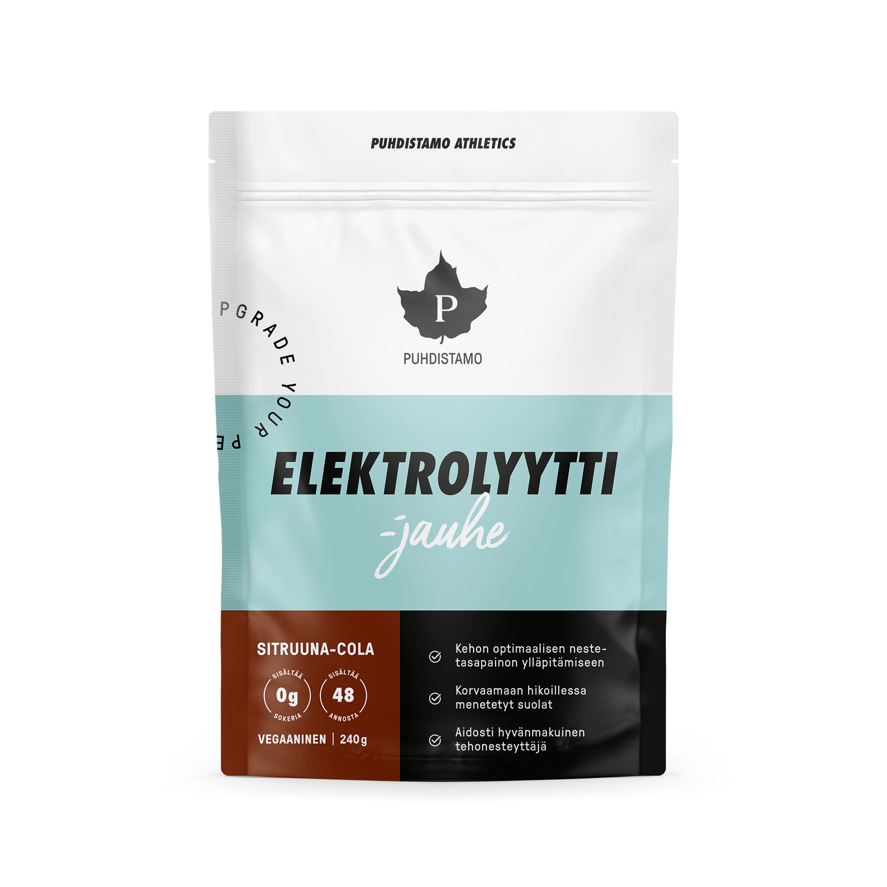 Puhdistamo Athletics Elektrolyyttijauhe Sitruuna-Cola 240g