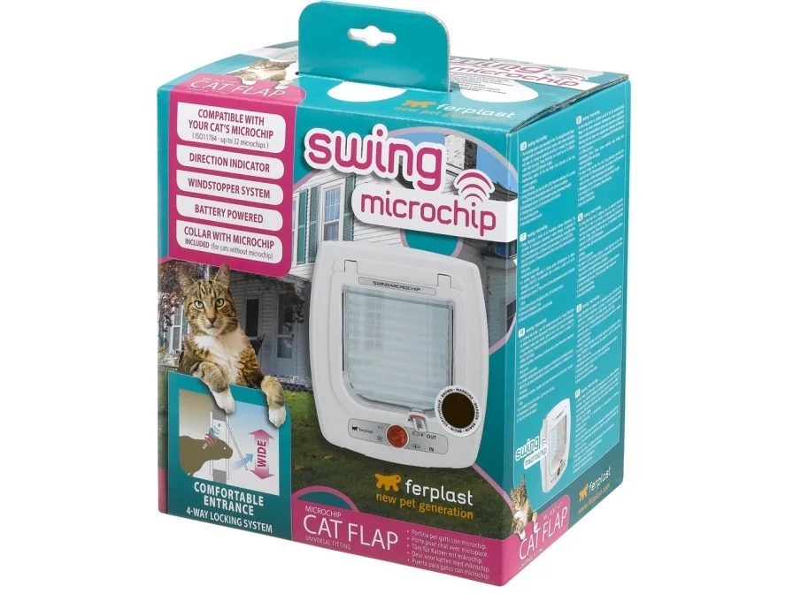 FERPLAST Kattelåge Swing microchip hvid