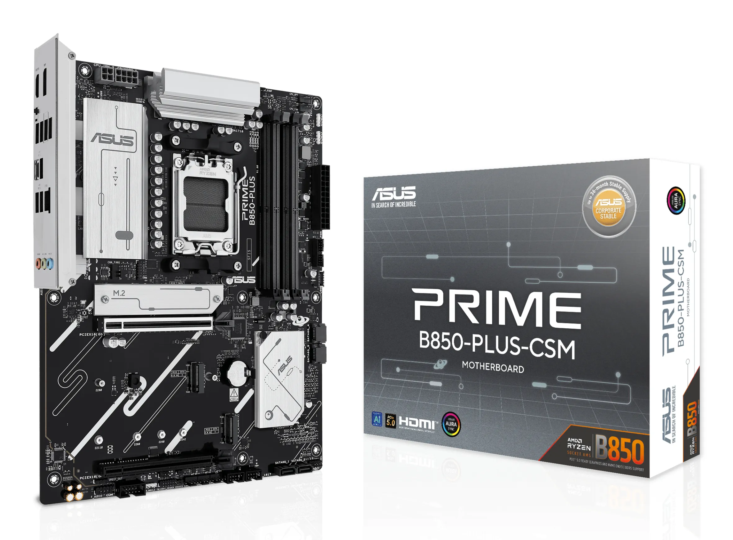 ASUS PRIME B850-PLUS-CSM Emolevy - AMD B850 - AMD AM5 - DDR5 RAM - ATX