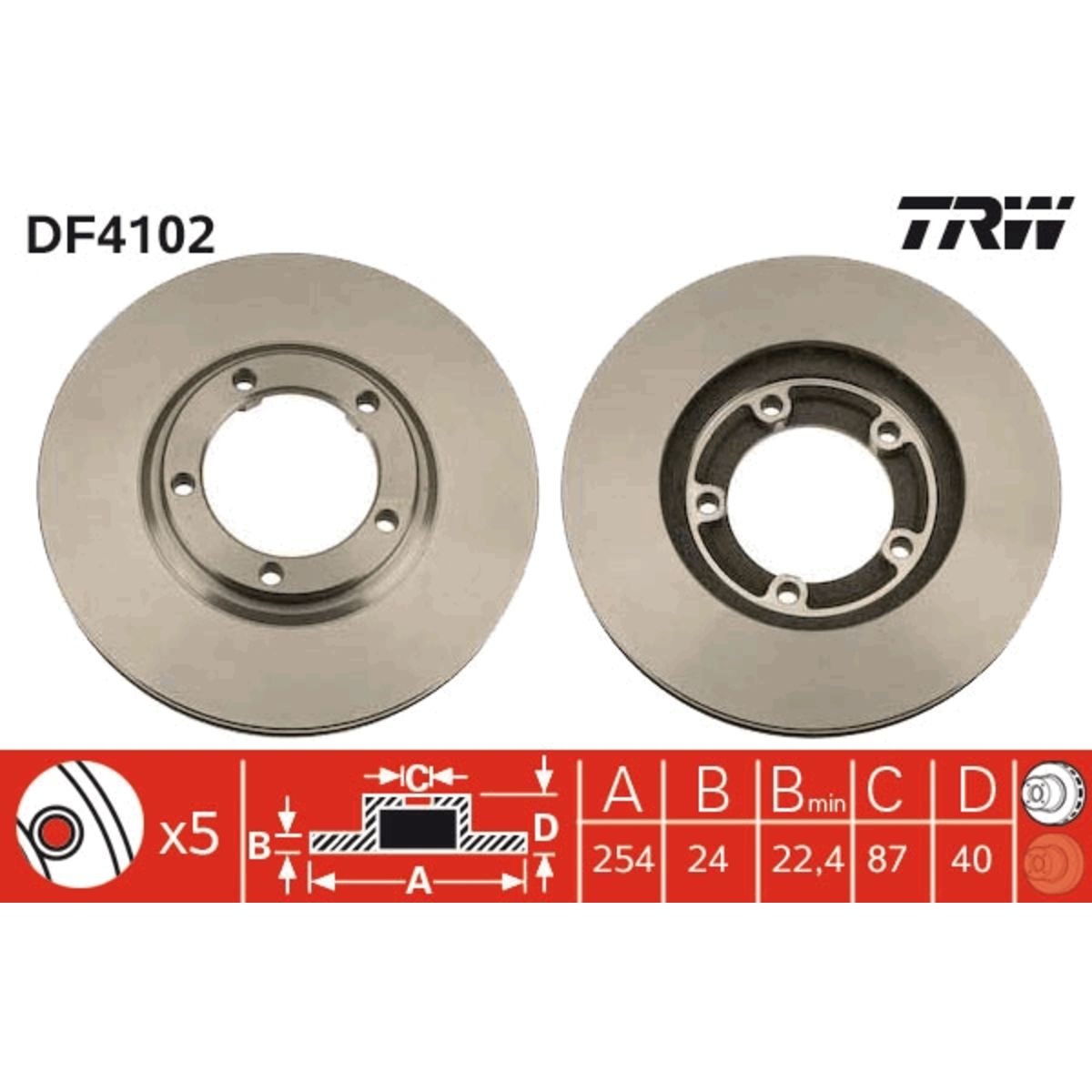 Jarrulevy TRW DF4102