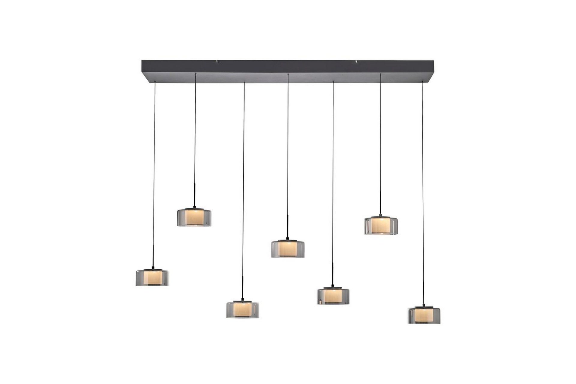 Paul Neuhaus LED-riippuvalaisin Rika, 135 cm, lasi, himmennettävä