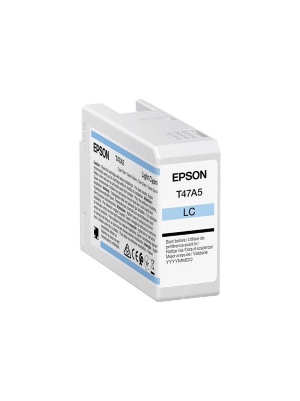 Epson T47A5 UltraChrome Pro 10 -mustekasetti, 50 ml, vaaleansyaani