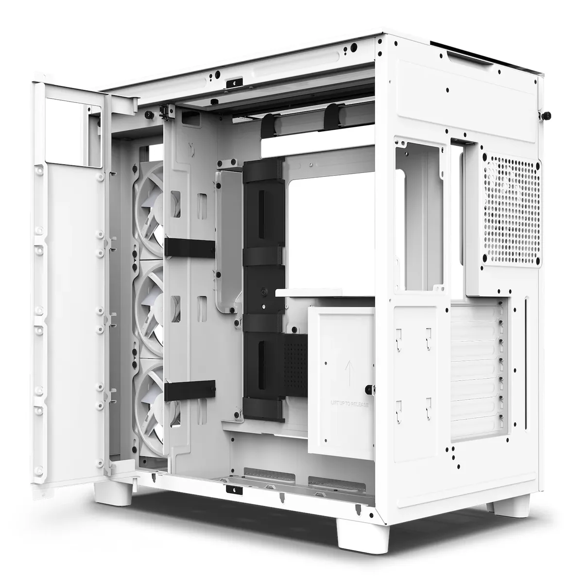 NZXT H9 Elite -miditornikotelo ikkunalla, valkoinen