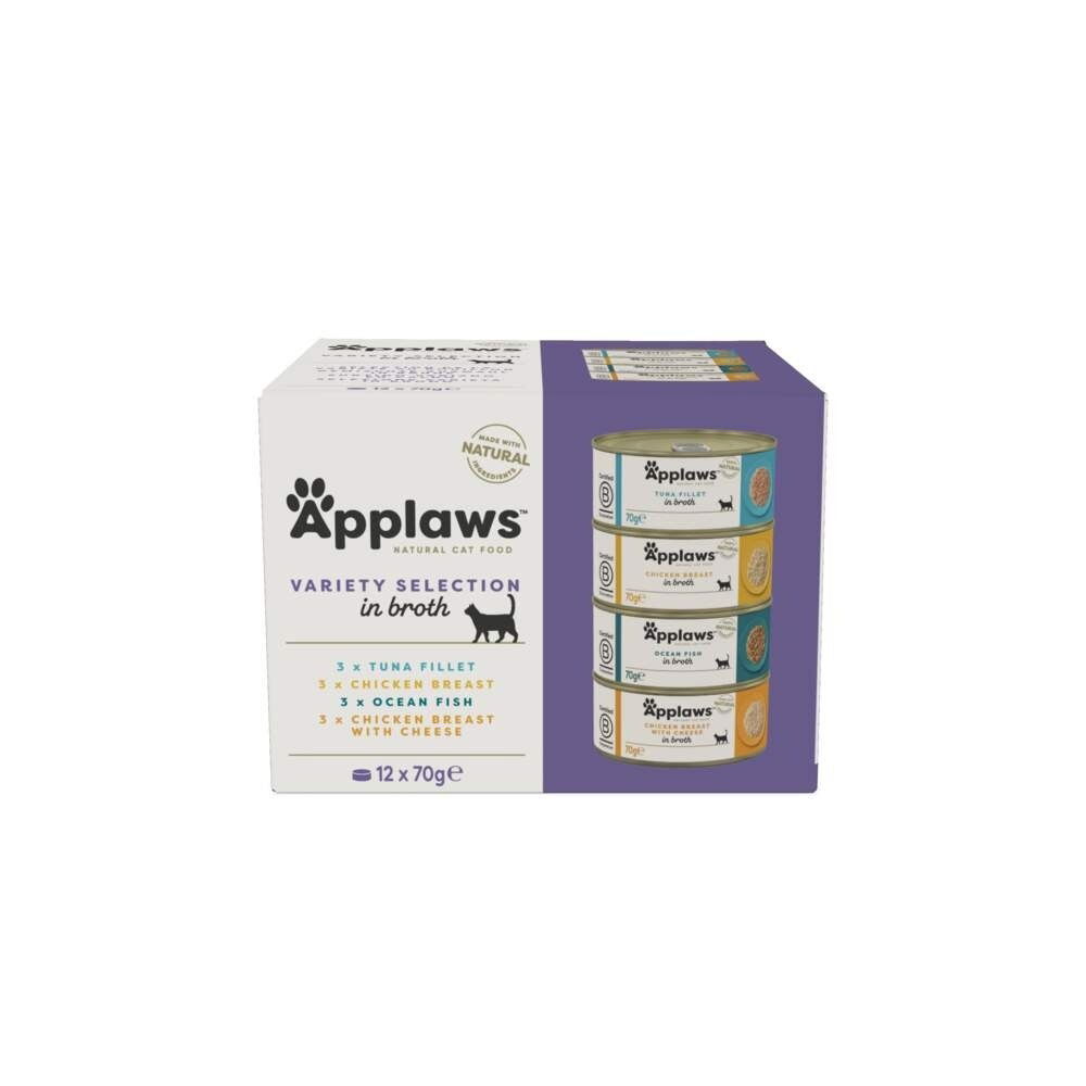 Applaws 5060333437398, Aikuinen, Kaikille roduille, Kana, Kala, Tonnikala, 70 g