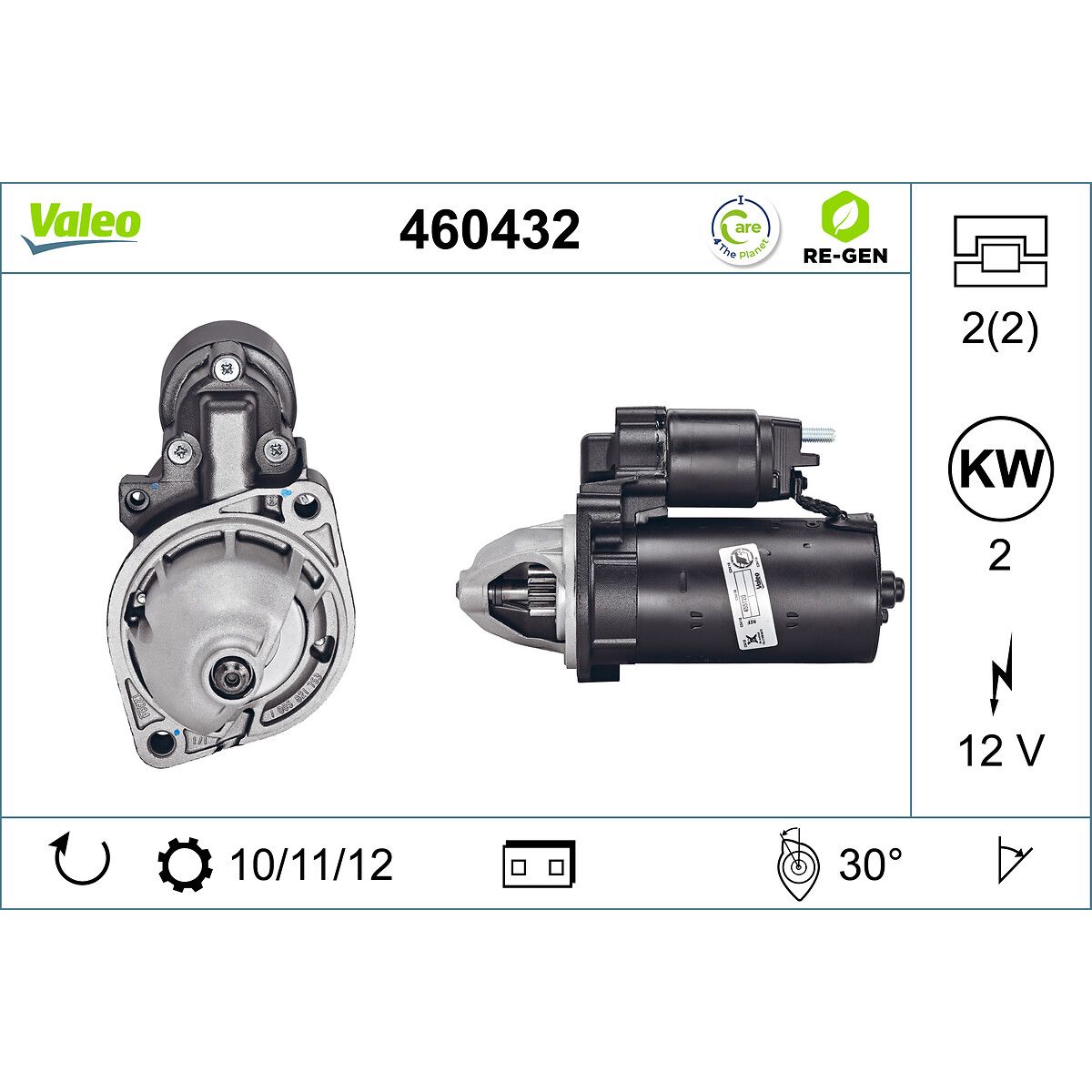 Käynnistysmoottori VALEO 460432