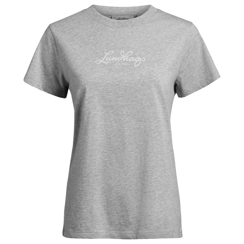 Lundhags Järpen Logo T-shirt W Light Grey Melange - M