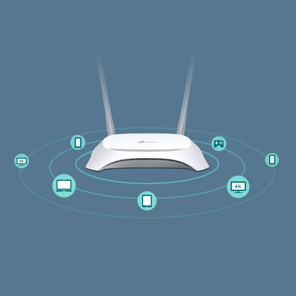TP-LINK TL-MR3420 - Langaton reititin, Musta, Valkoinen