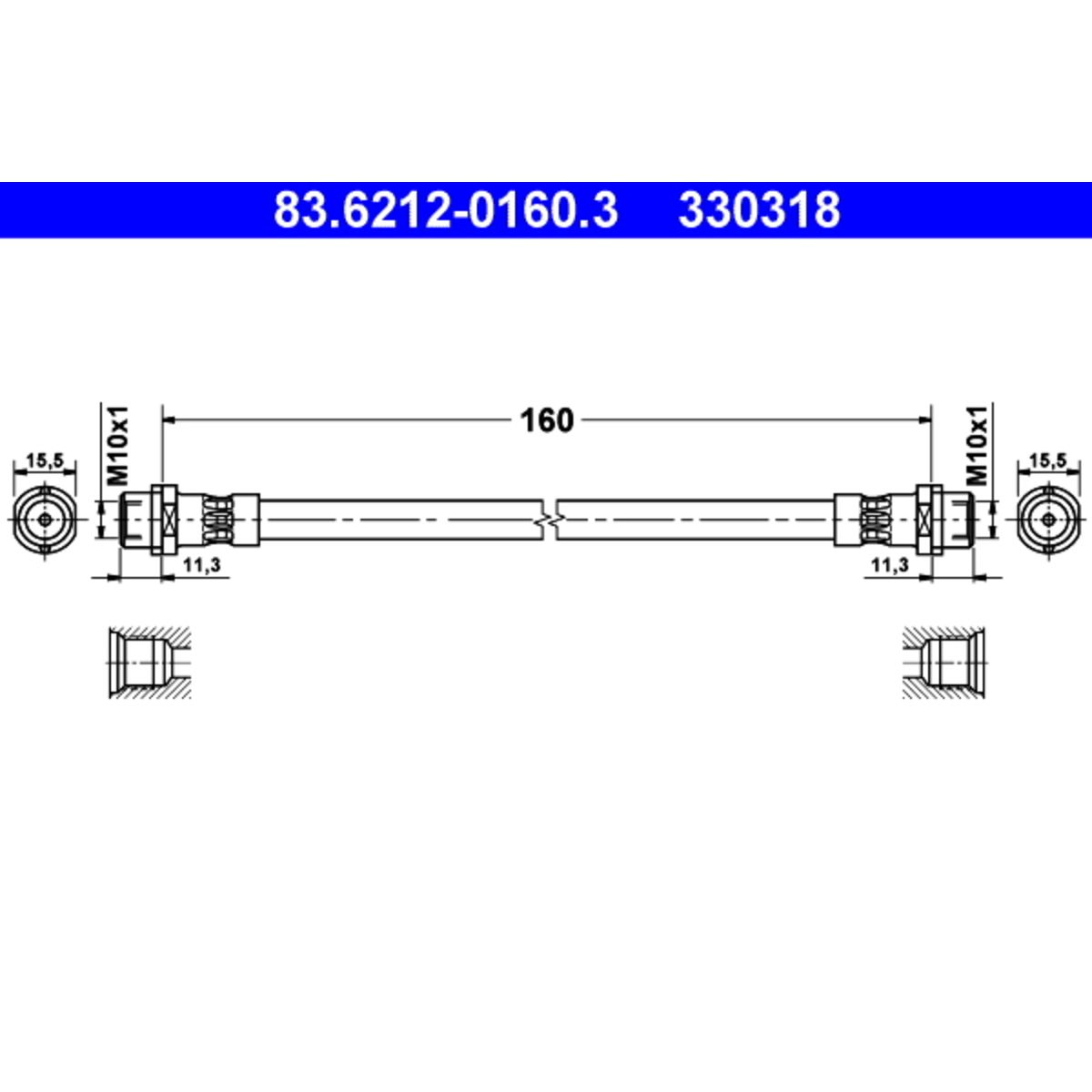 Jarruletku ATE 83.6212-0160.3