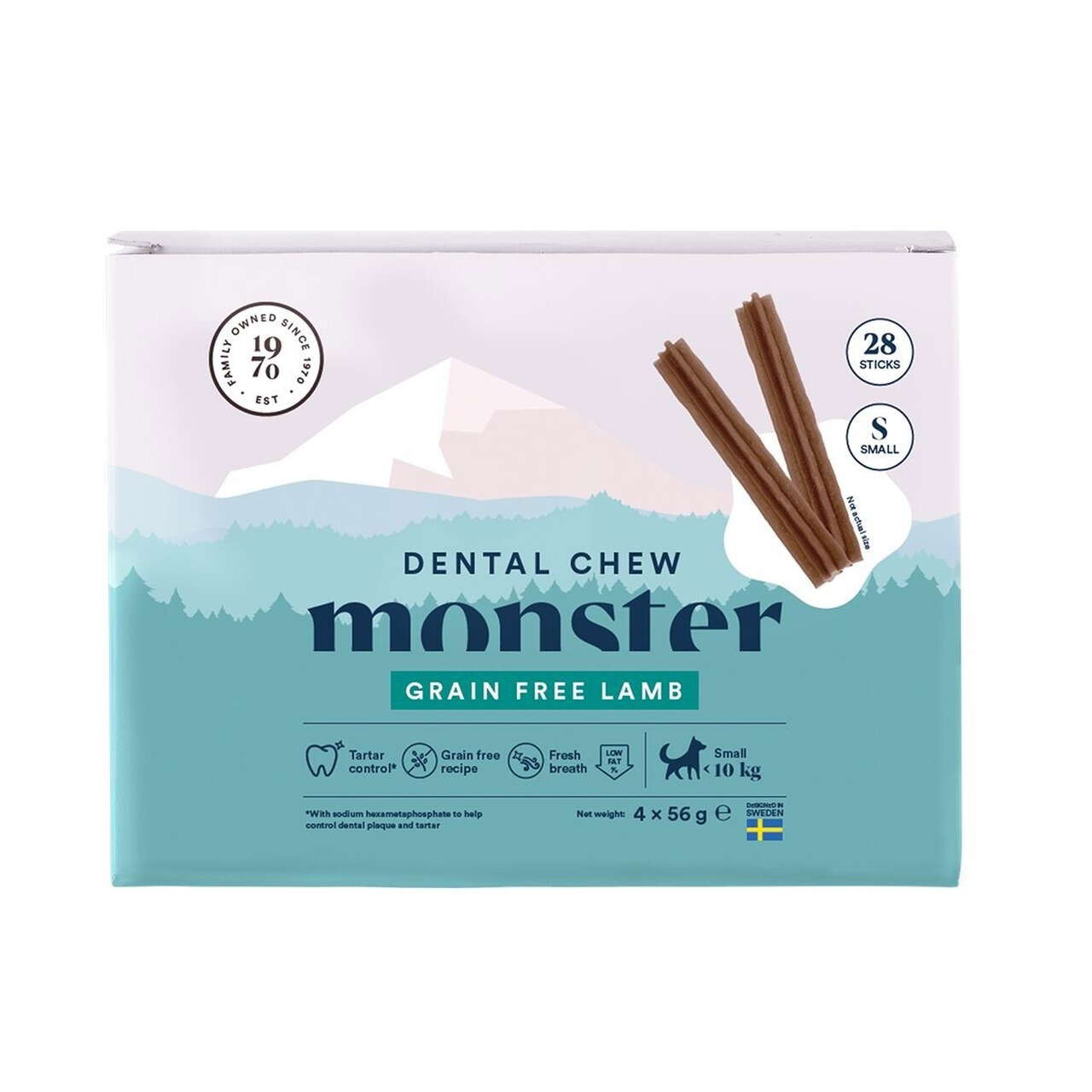 Monster Dog Dental Chew Lamb S Month 28 kpl 224 g
