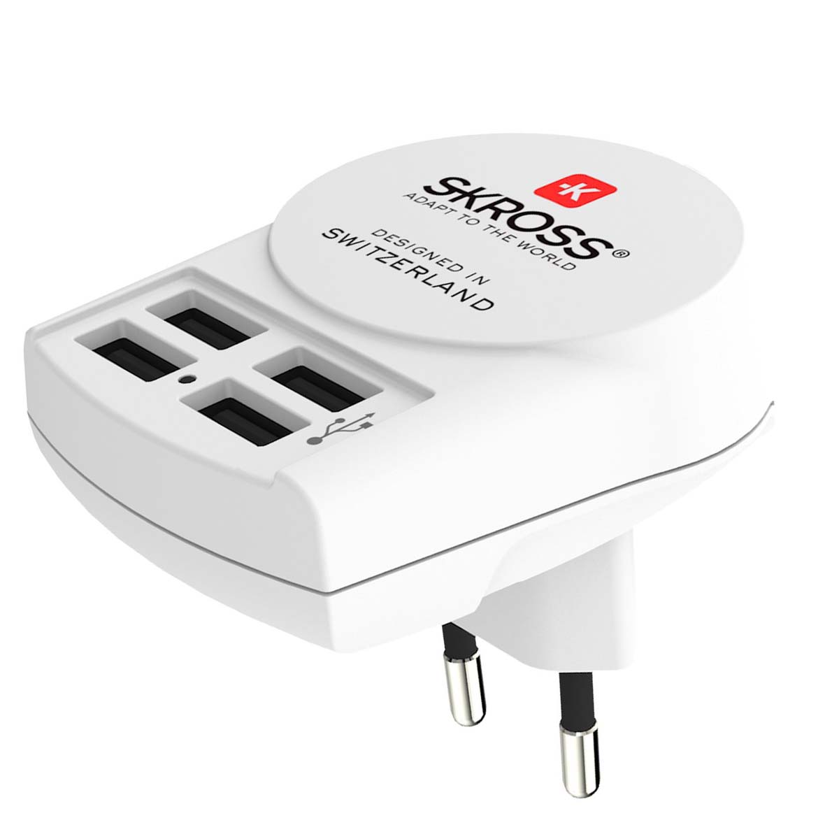 SKROSS 4-Port USB-laddare EU