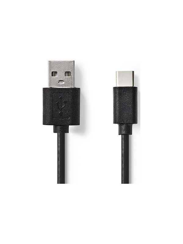 Nedis USB kaapeli | USB 2.0 | USB-A Uros | USB-CTM Uros | 5 W | 480 Mbps | Niklattu | 1.00 m | Pyöreä | PVC | Musta | Label