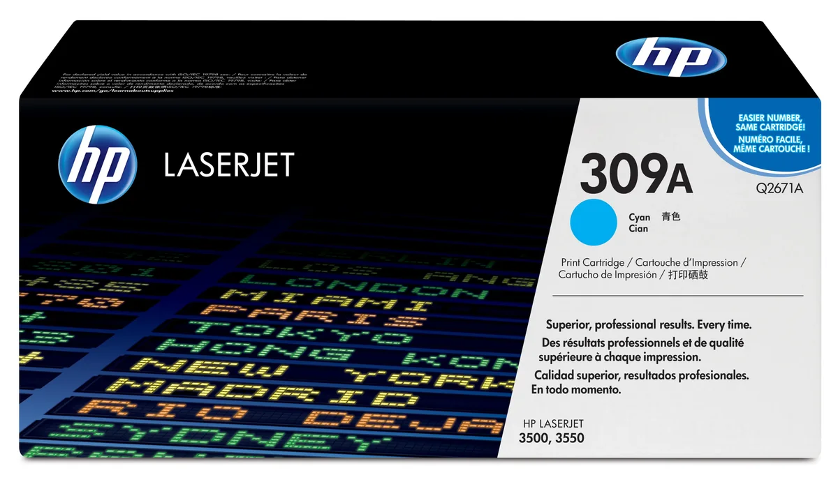 HP 309A -laservärikasetti, syaani