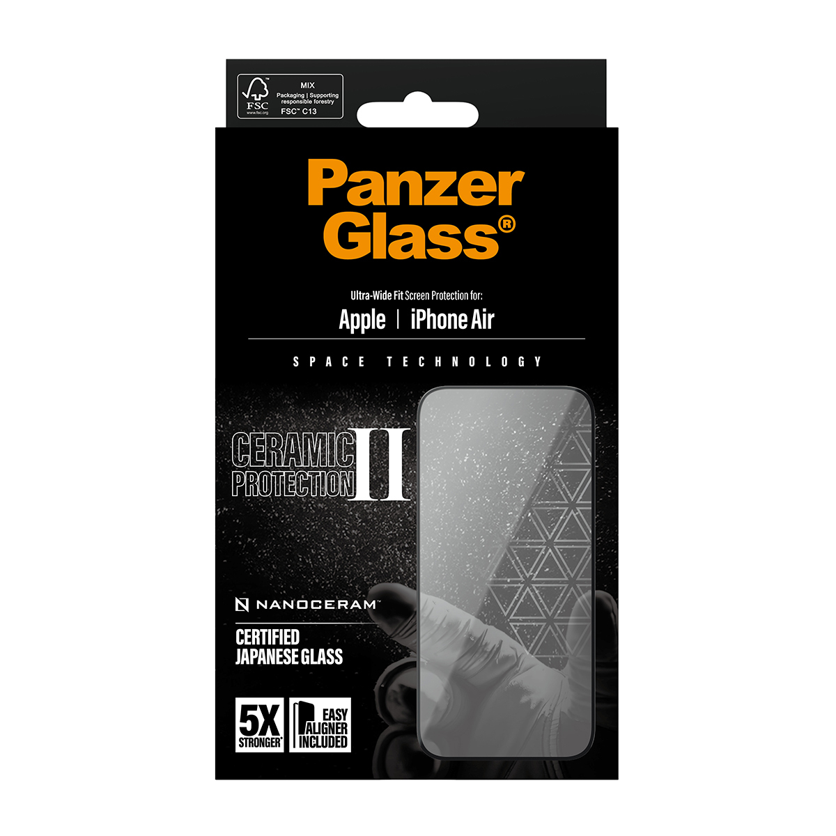 PanzerGlass Ceramic II Screen Protector iPhone Air | Ultra-Wide Fit w. EasyAligner