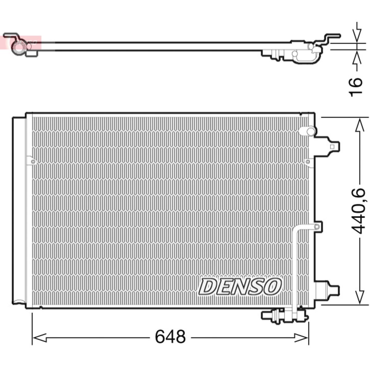 Jäähdytin, moottorin jäähdytys DENSO DRM51009