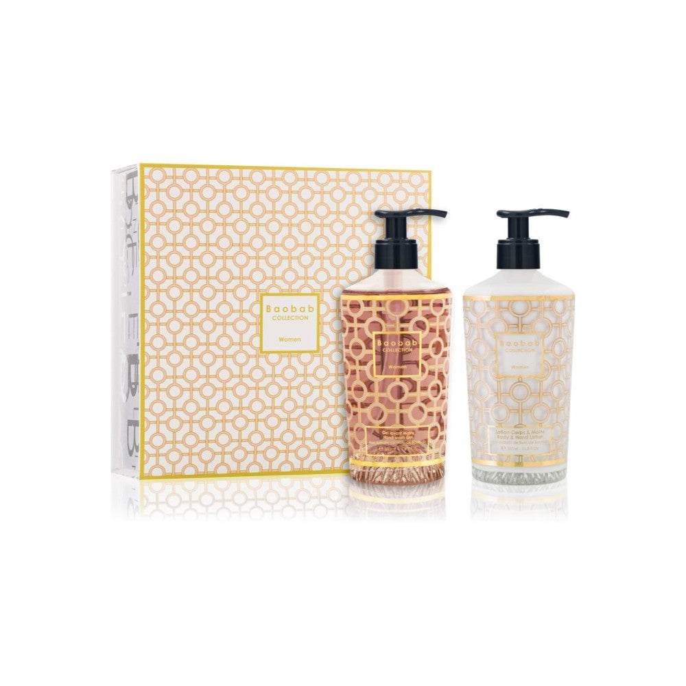 Baobab Collection Body Wellness nainen lahjapakkaus käsi- ja vartalomaito 350 ml + nestemäinen käsisaippua 350 ml