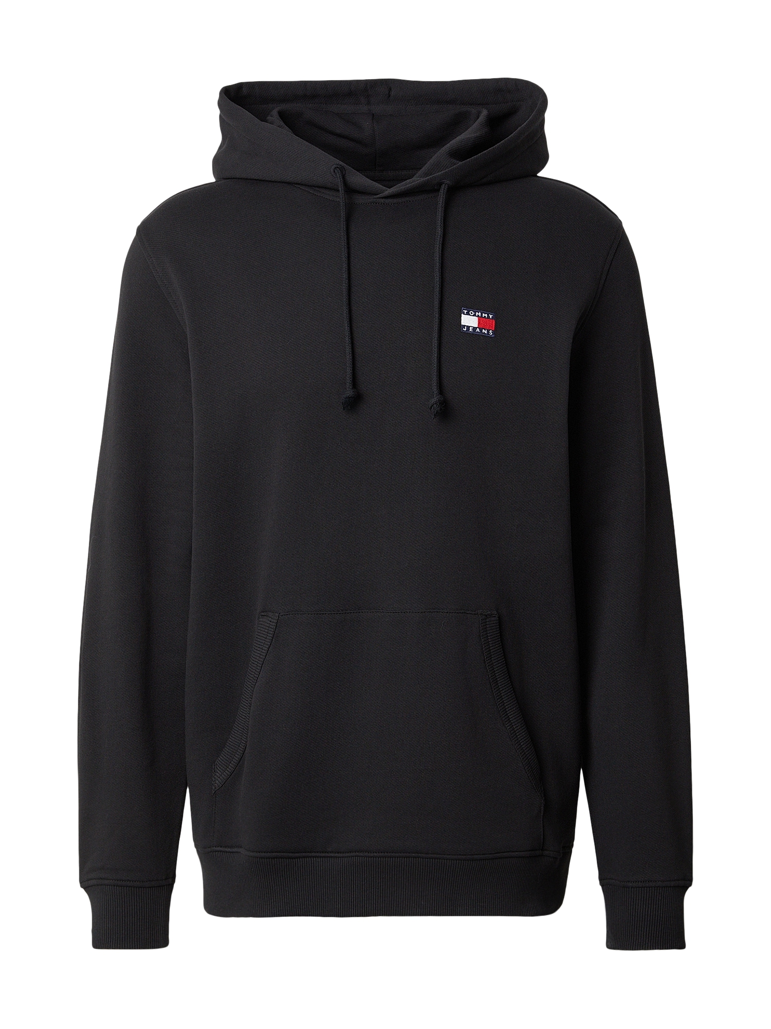 Tommy Jeans Collegepaita 'Tommy Badge Brushed' musta