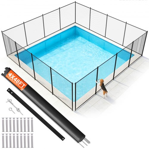 VEVOR Pool Fence, 1.2 x 14.6 m Removable Pool Fences for Inground Pools Outdoor