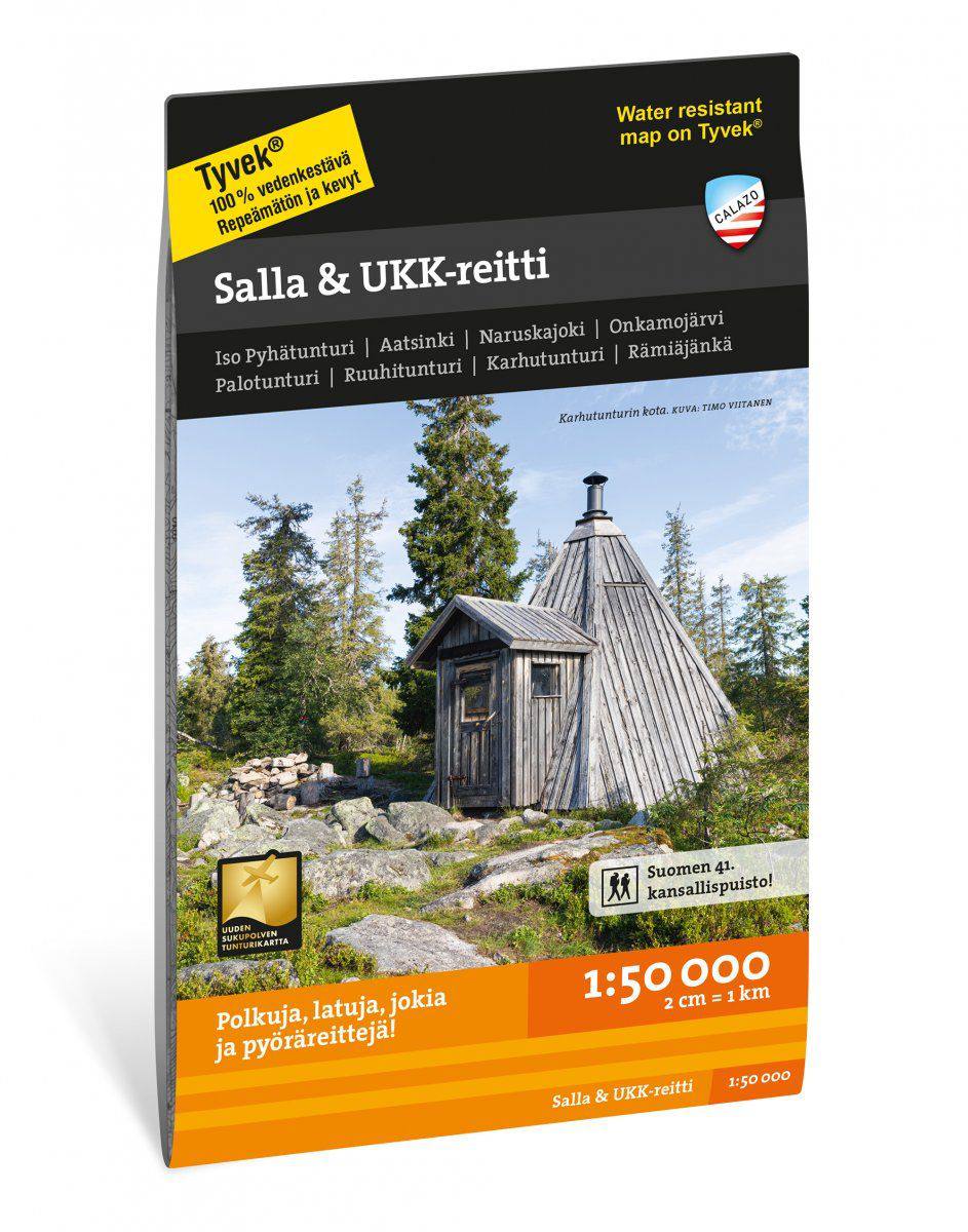 Calazo Salla & UKK-reitti Tyvek retkeilykartta, suomi