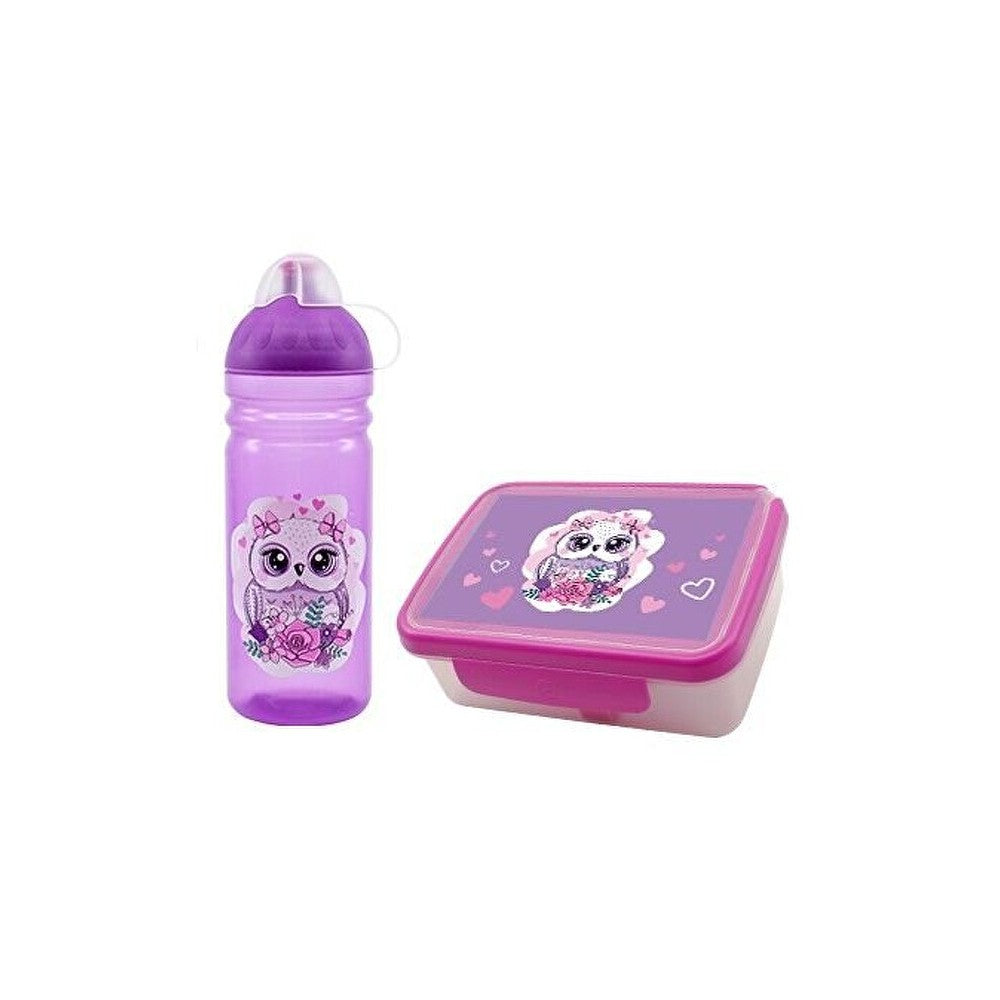 Set R&b Pöllö 0,7 L - Elintarvikesäiliöt Design Violetti