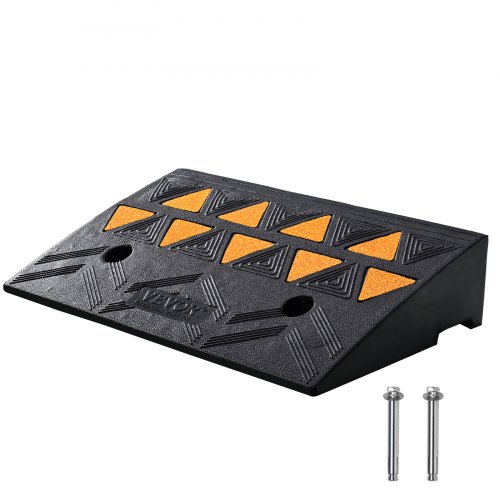 VEVOR Rubber Curb Ramp 10.8 cm Rise Height Sidewalk Curb Ramp, 30 cm Width 50 cm Length Driveway Ramp for Curb, 15T Heavy Duty Rubber Ramp for Forklifts, Trucks, Buses, Cars, Wheelchairs, Bikes