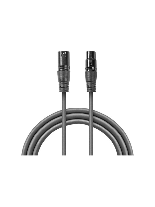 Nedis DMX sovitinkaapeli | XLR 3-Pin uros | XLR 3-Pin naaras | Niklattu | 1.00 m | Pyöreä | PVC | Tummanharmaa | Pahvikotelo
