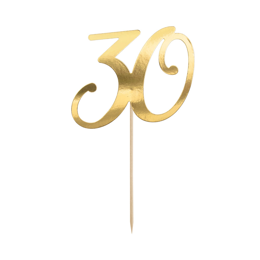 Kakkukoriste Numero Kulta - Numero 30
