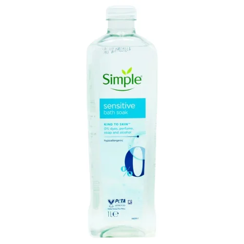 Simple Kind to Skin Sensitive Kylpyvaahto - 1000 ml