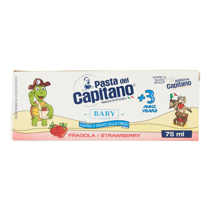 Pasta Del Capitano Vauvojen hammastahna Mansikka 75 ml