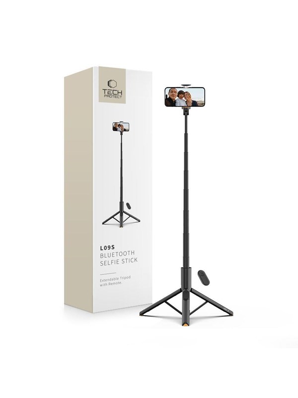 Tech-Protect Selfie Stick L09S with Tripod - Black