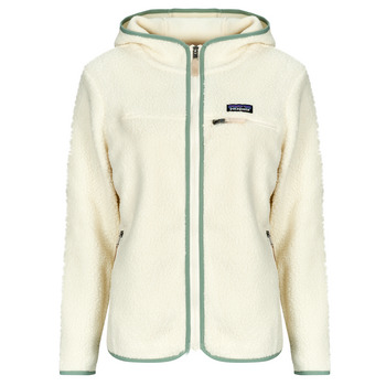 Patagonia W's Retro Pile Hoody Natural W/Ellwood Green