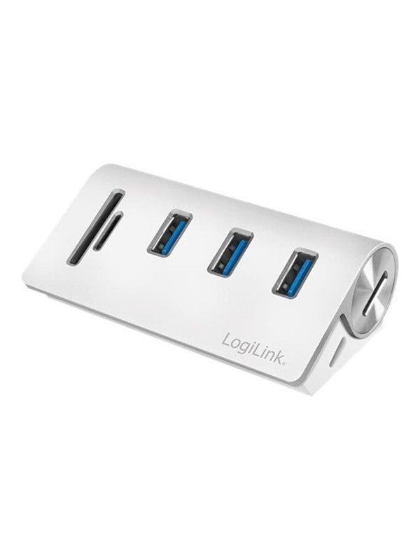 LogiLink USB3.0 3-port hub + minneskort
