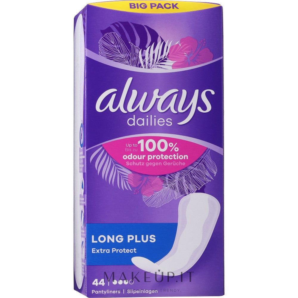 Always Dailies Long Plus Extra pikkuhousunsuojat 44 kpl