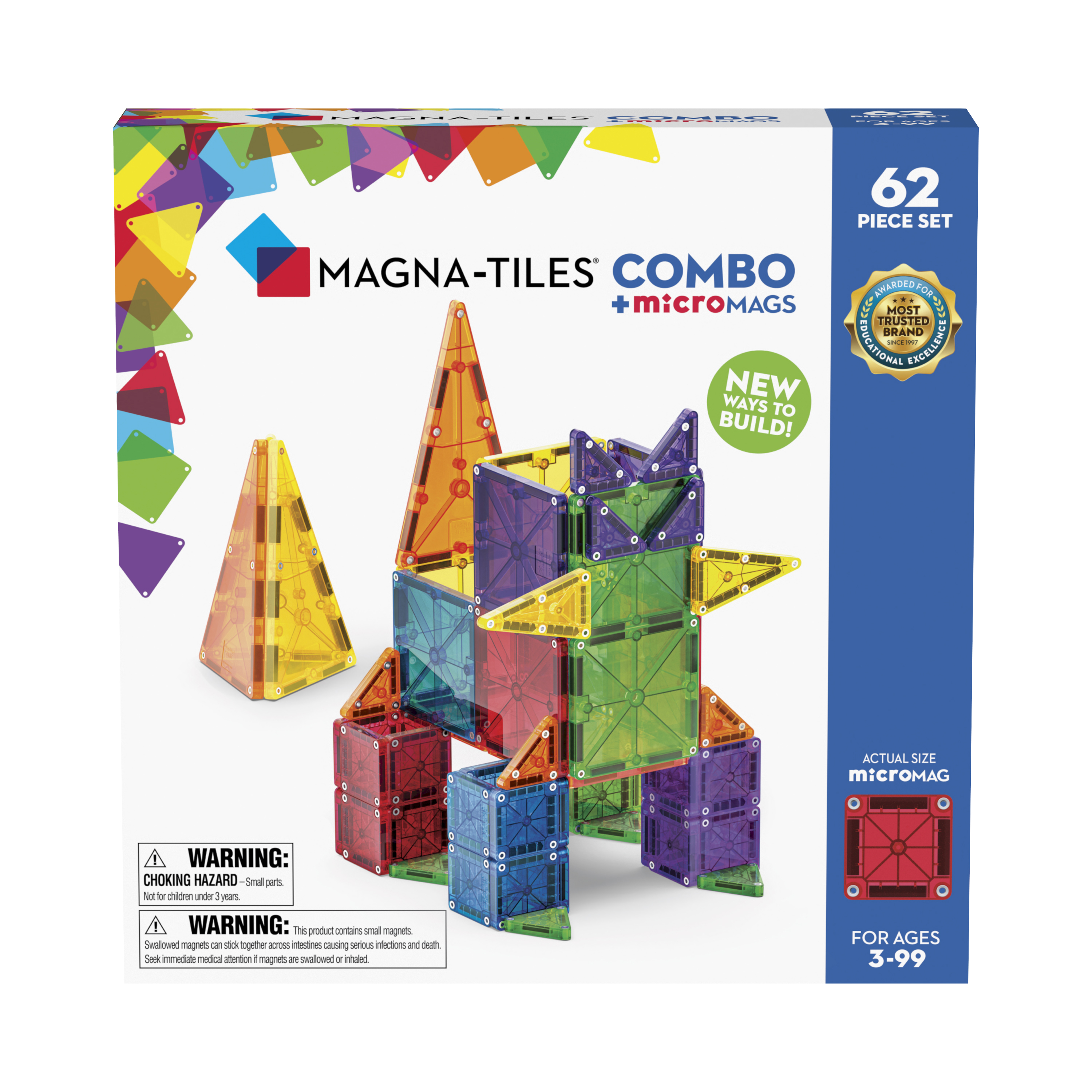 Magna Tiles Magna-Tiles - microMAGS Combo 62 kpl (90294)