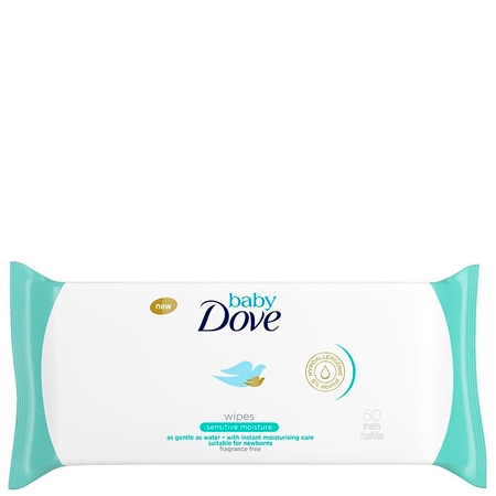 Dove Baby Sensitive kosteuspyyhkeet - 50 kpl